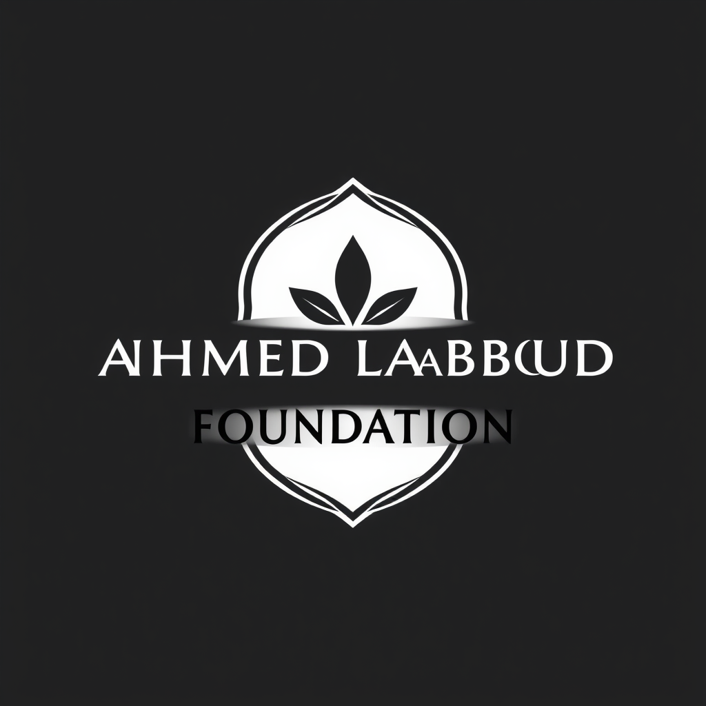 Main logo studio: Premium corporate logo for a Syrian food manufacturing and wholesale company named "AHMED ALABOUD FOUNDATION", specializing in tahini and sesame. Serv
