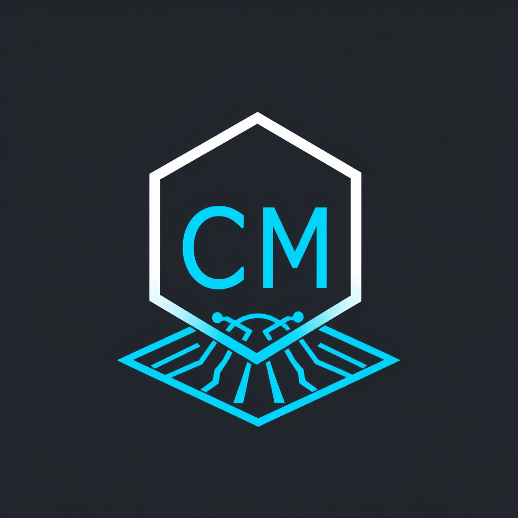 Main logo studio: uma logo ded uma empresa chamda icmd tec, empresa de ti e informatica em geral