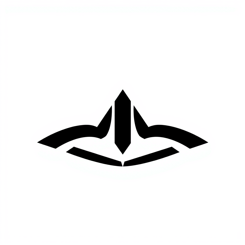 Abstract Logo idea: abstract logo mark for Minimal abstract logo, few clean lines, simple and elegant, black and white , geometric abstract shape, modern minimalist mark,
