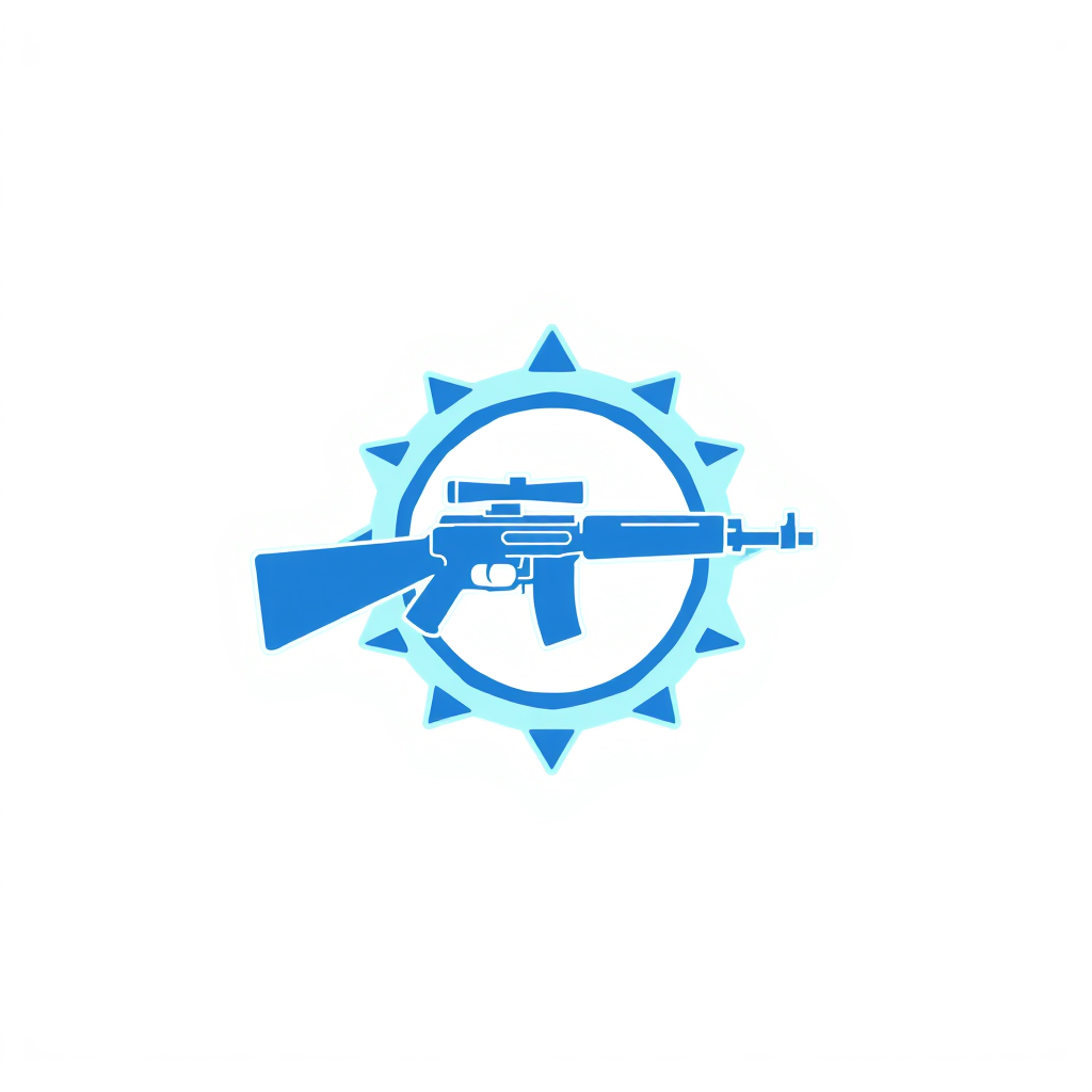 Main logo studio: WE ARE MAKING AN AUTONOMOUS SENTRY GUN MAKE A LOGO FOR THIS BECAUSE WE HAVE TO PRESENT TO IEEE KENYA EXHIBITION COLOR BLUE GRAPHITE