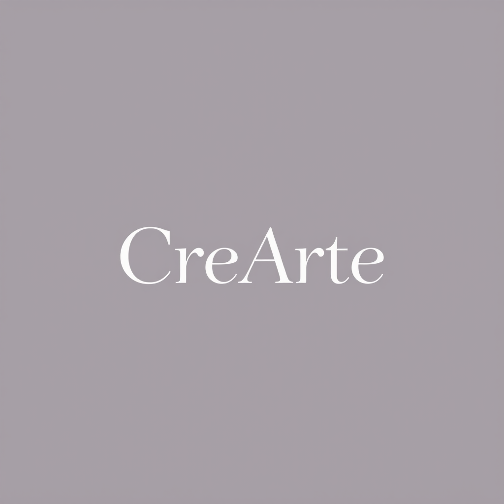 Main logo studio: Diseña un logo minimalista, delicado, cálido y profesional para una propuesta de arteterapia dirigida a adultos mayores llamada “CreArte”. El concepto
