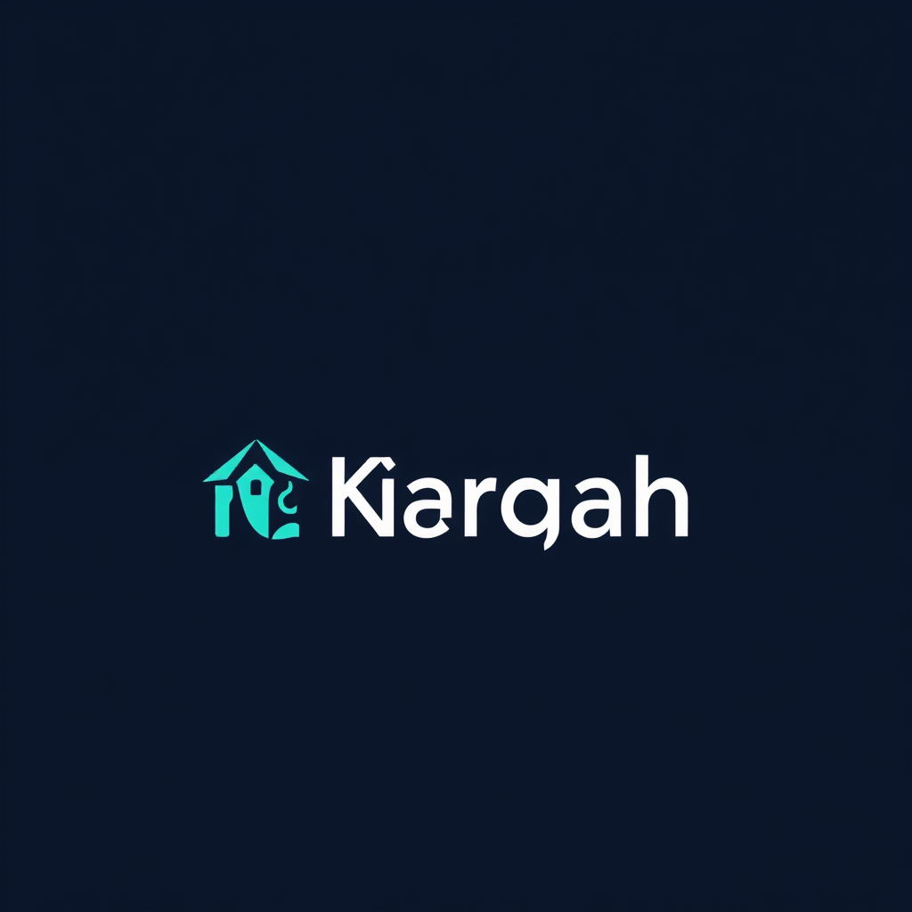 Main logo studio: Create a premium modern logo for "Kargah Negar", a construction project management platform. Minimal geometric symbol inspired by architecture, engine