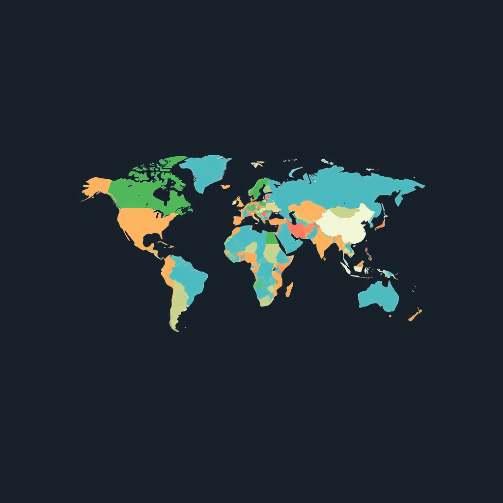 Main logo studio: Make a world map logo... begron colors