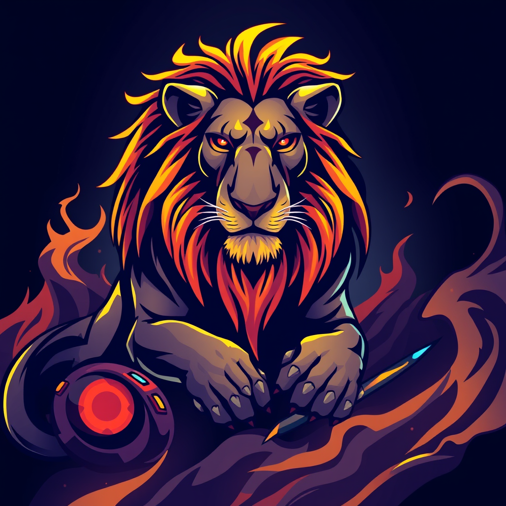 Main logo studio: lion gaming
