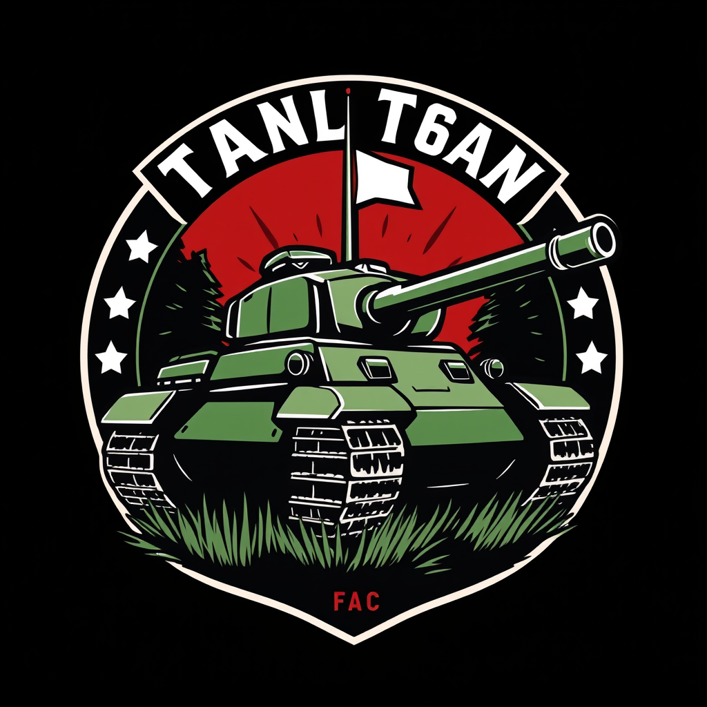 Main logo studio: footall team called tankton and its famous for its tanks FC badge