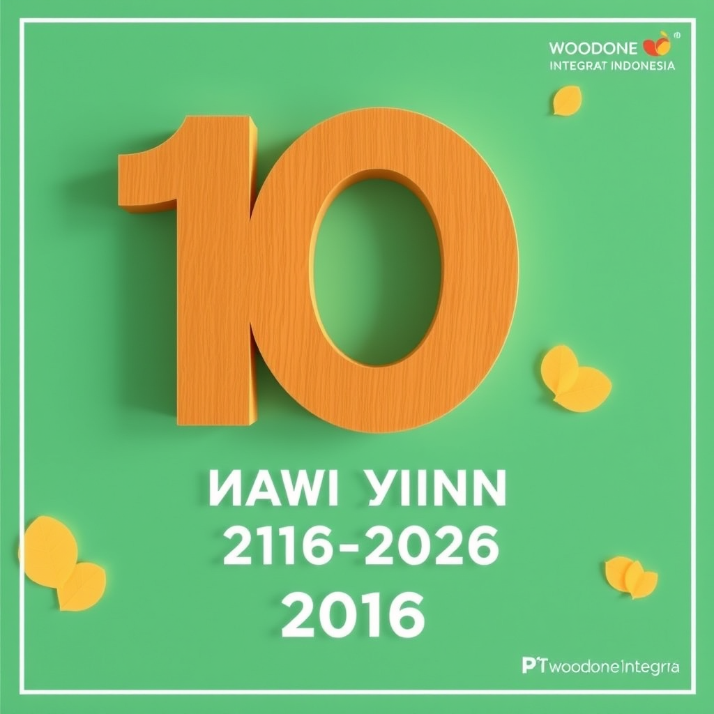 Main logo studio: PT WOODONE INTEGRA INDONESIA memperingati 10 tahun 2016-2026