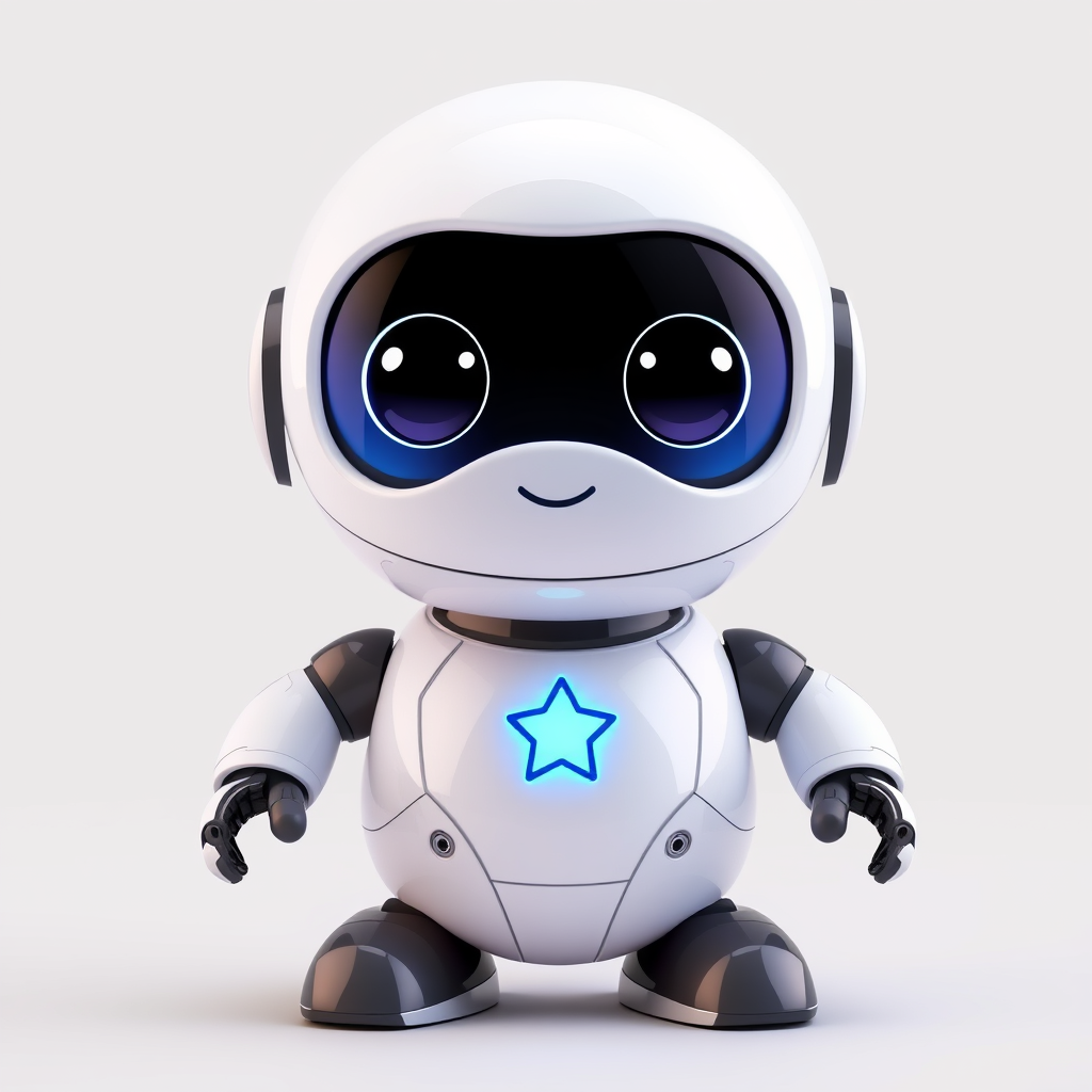 Main logo studio: Adorable original AI robot mascot named Nova, inspired by cute futuristic collectible robots: smooth rounded oval body, oversized cute head, tiny simp