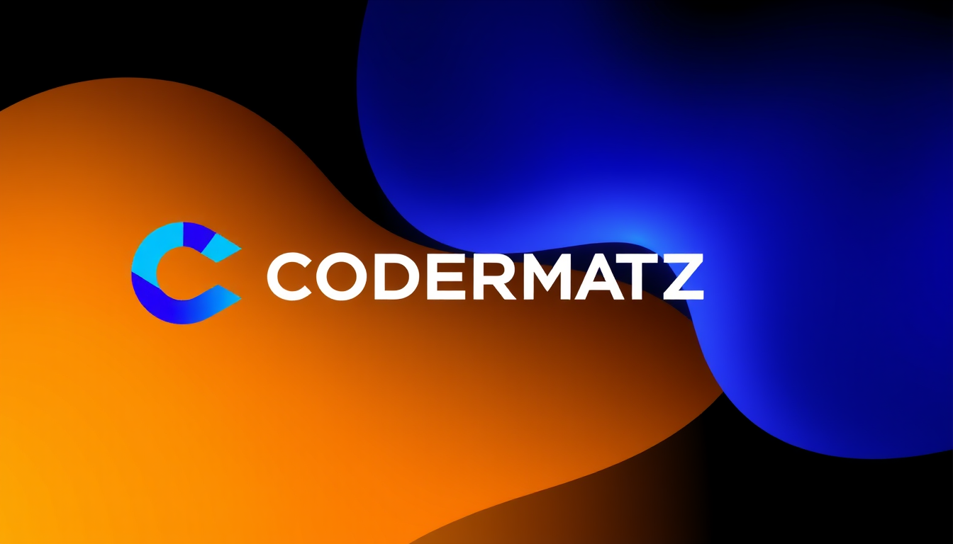 Main logo studio: Crea un logo simbolico e minimalista per un gruppo chiamato CODERMATZ. Non usare necessariamente la scritta completa: crea un simbolo unico e riconosc