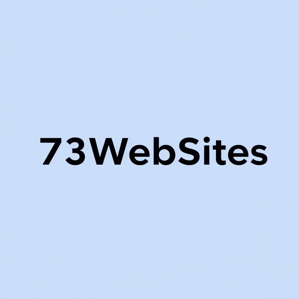 Main logo studio: Name: 73WebSites Primary color #1F6F5B Secondary color #1B2430 IT web site building