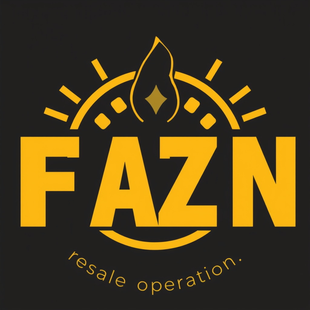 Main logo studio: FAZN Logo- it's a resale operations. Professional, trustworthy clean and inviting