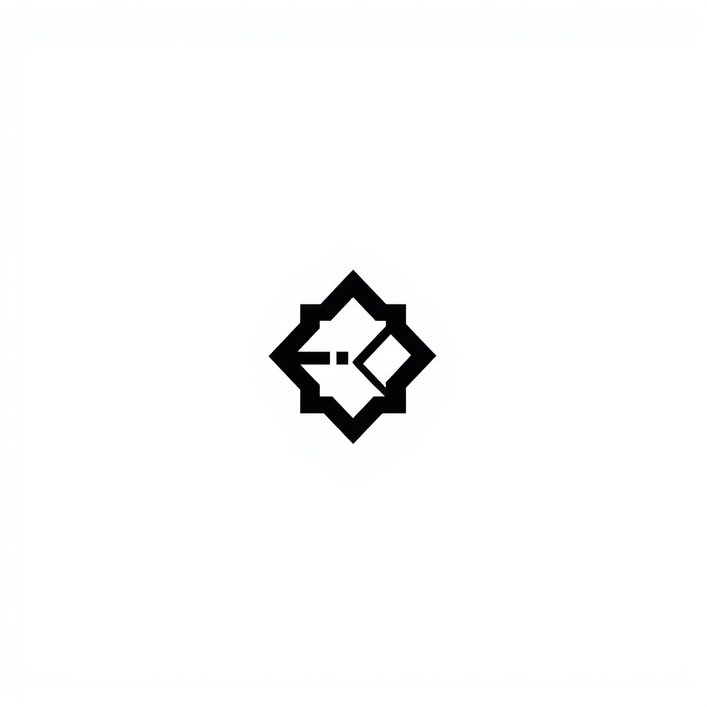 Minimalist Logo idea: minimalist logo, simple geometric mark for E.K. , flat vector, clean lines, centered, solid white background, lots of negative space, high contrast, p