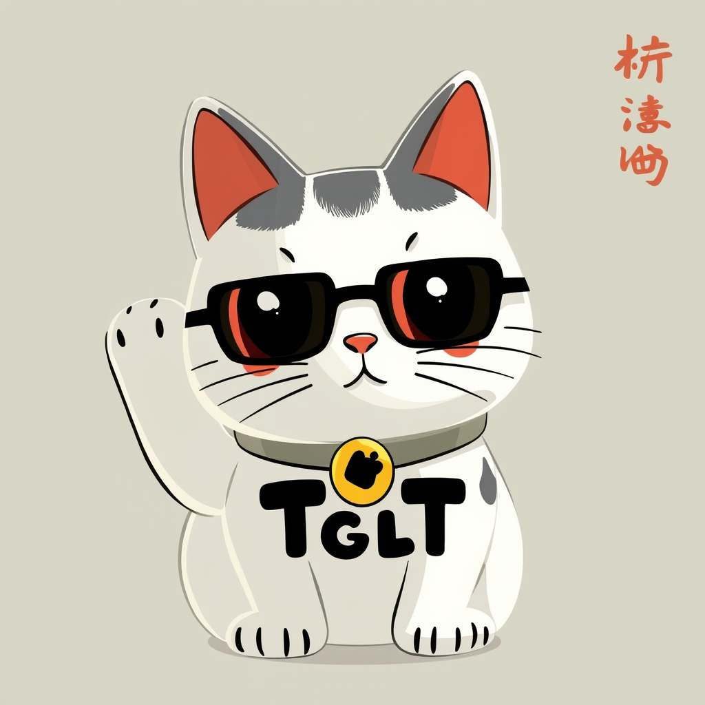 Main logo studio: name is "TGLT" in japan cat manekineko style