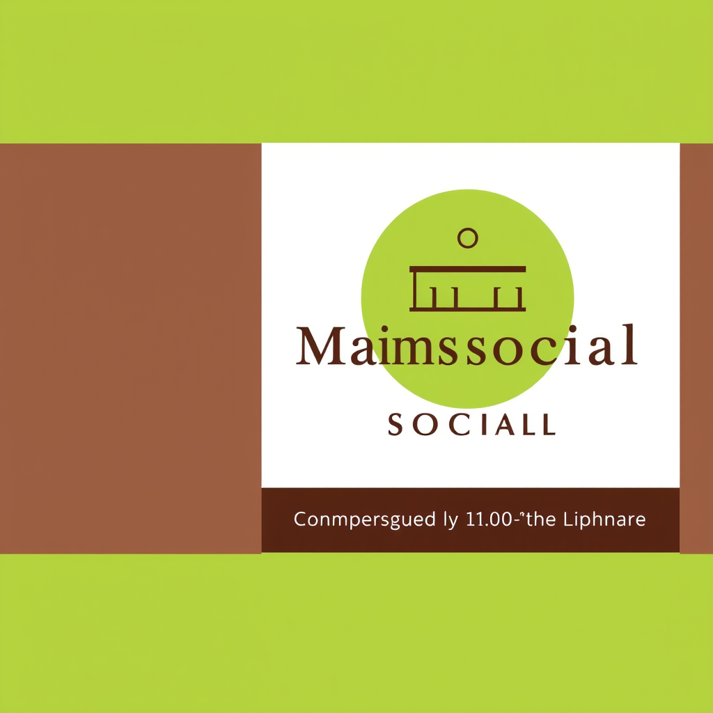 Main logo studio: necesito que hagas un logo para una aplicacion de eventos llamada Maison Social, con la paleta de colores que son las siguientes: Chartreuse CCFF00 , 