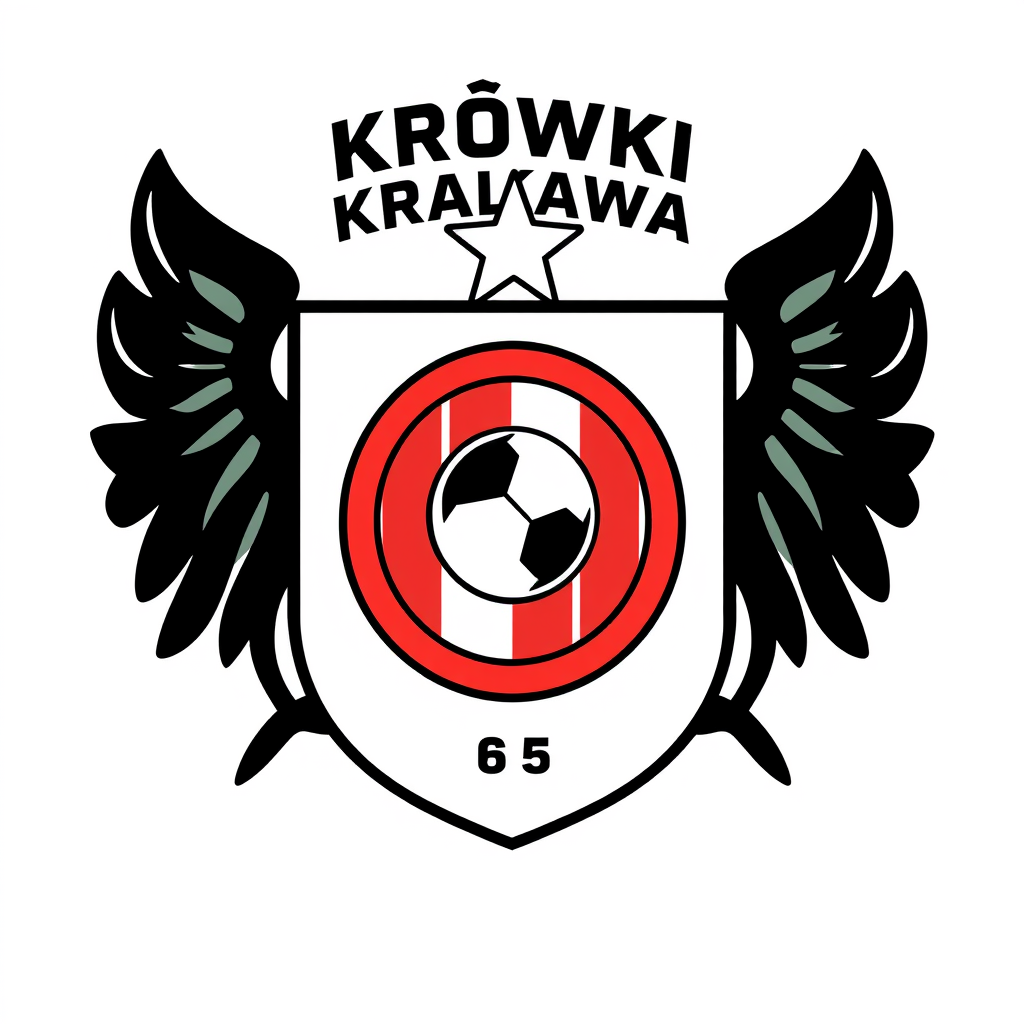 Main logo studio: Krówki Krakowa — create a football club crest using this name.