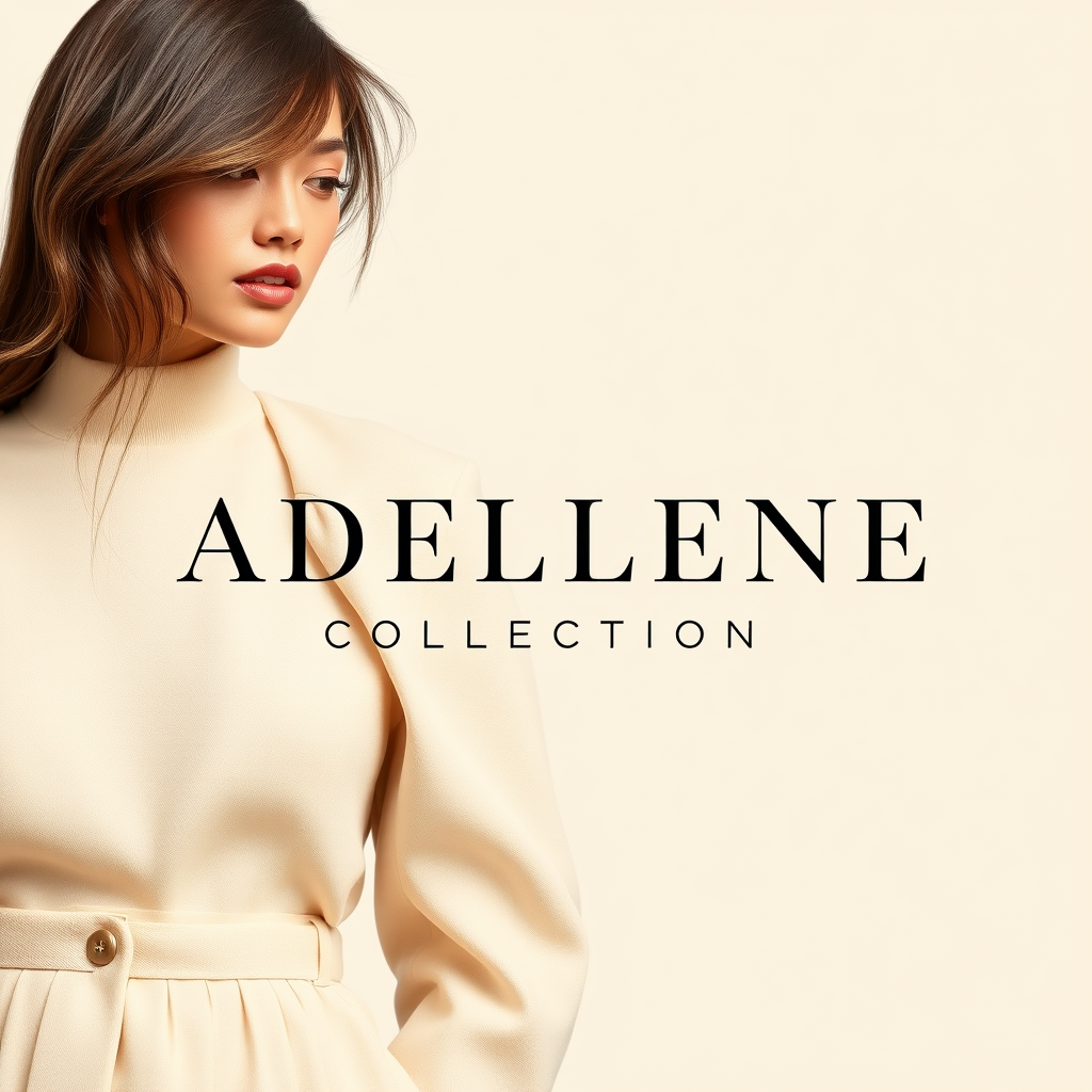 Main logo studio: Create a premium, elegant Facebook cover banner for a unisex fashion brand named “ADELLENE COLLECTION” with the tagline “Style Has No Boundaries.” Des