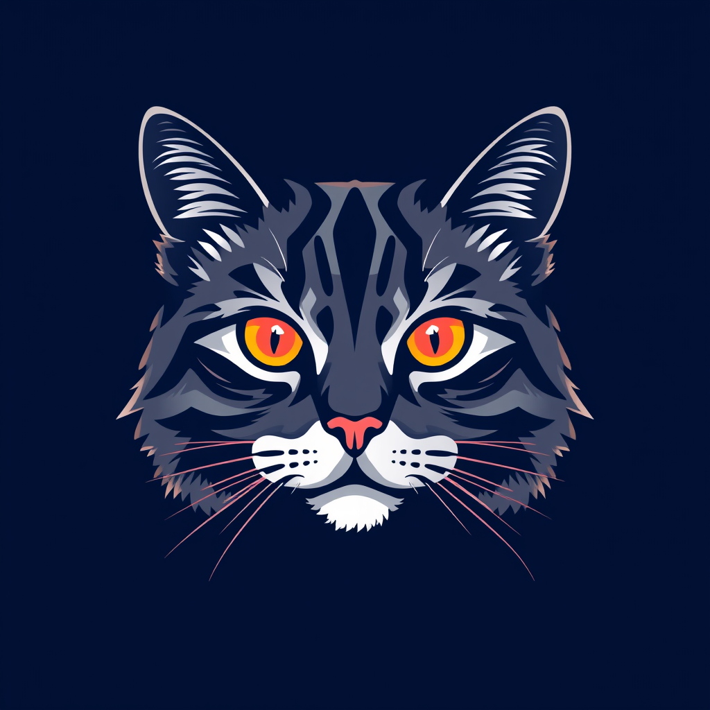 Main logo studio: Create a cat logo that is very beautiful and aesthetic Format: JPG File size: 1.5MB min and 250MB max. Preview resolution: 4MP min and 100MP max. Colo