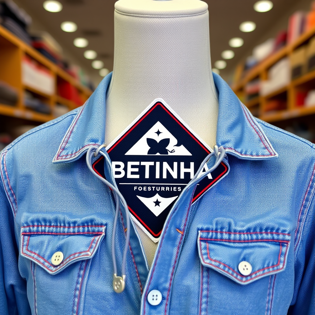 Main logo studio: BETINHA Costureira, loja de roupas masculina e feminina e reparos/consertos de roupas, não quero uma foto de pessoa, quero uma logomarca pra colocar e