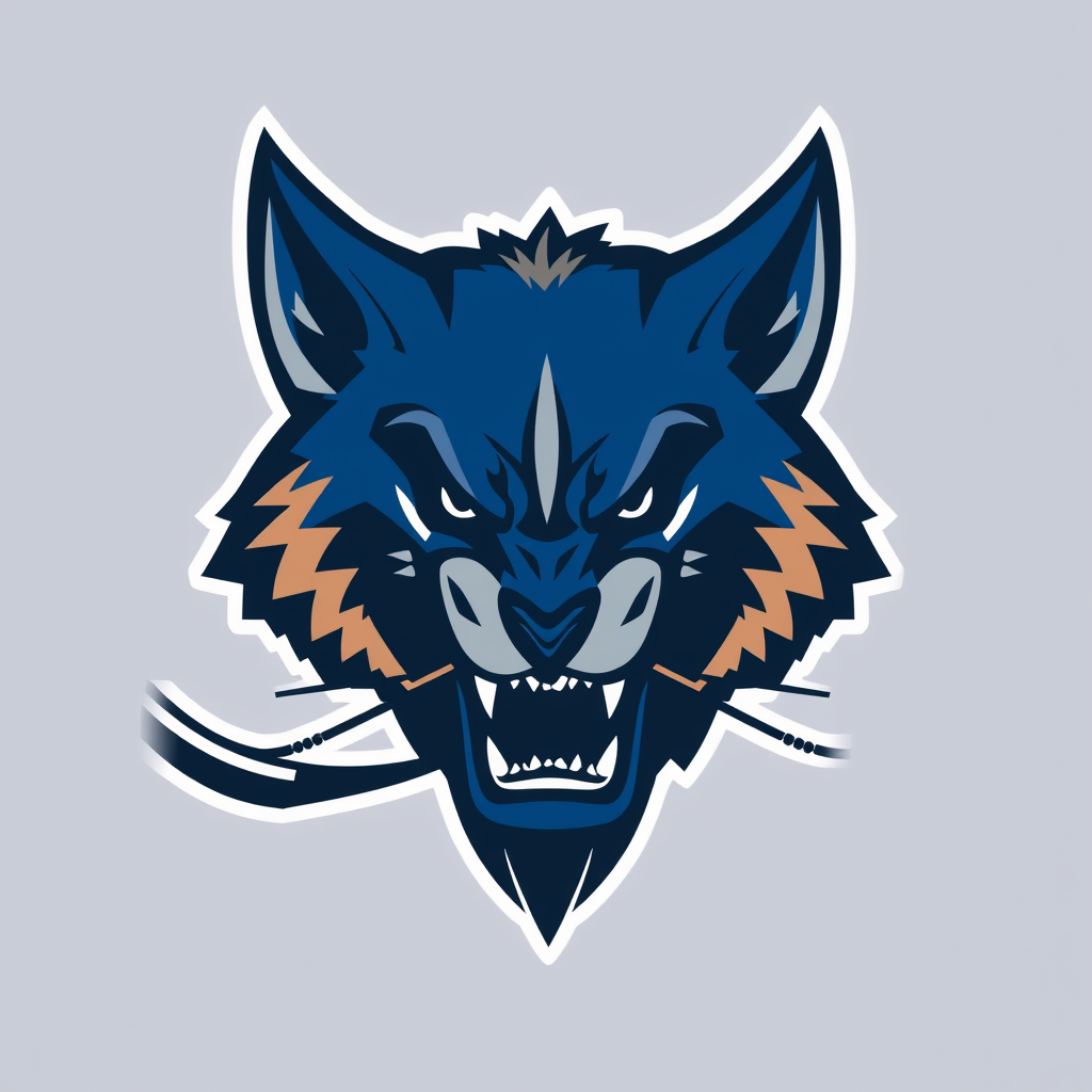Main logo studio: Logo Wolverine in Barys hockey logo style