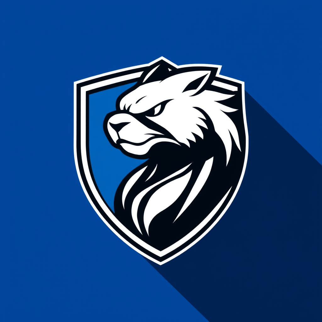 Main logo studio: Voglio un logo per la mia squadra di fantacalcio. Voglio che ci siano un teschio, una bottiglietta di campari, colori dominanti bianco nero e blu Dov'