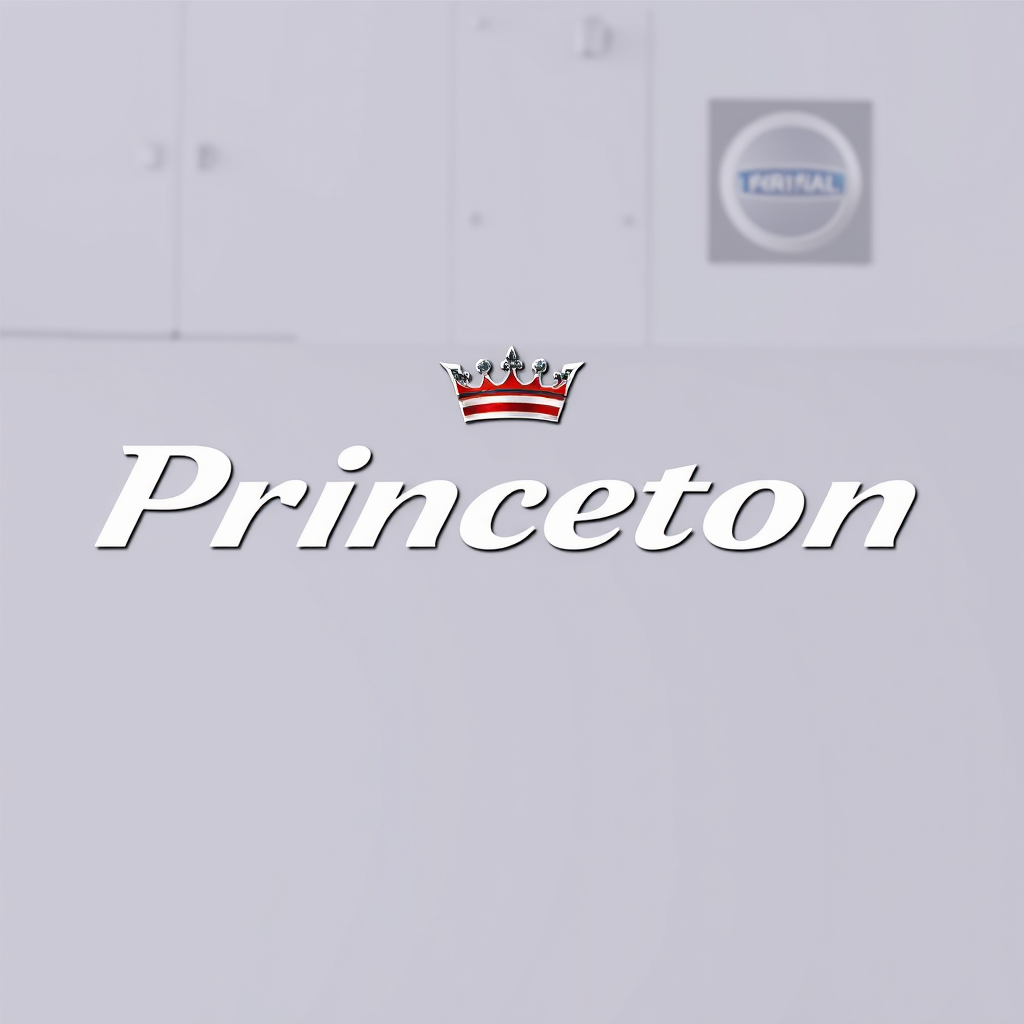 Main logo studio: a logo of new car dealership that sells cars the brand is called princeton in cinzel lettering