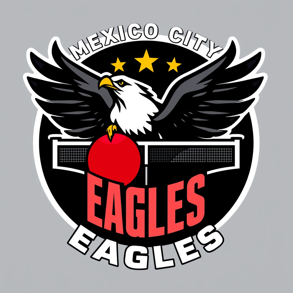 Main logo studio: Make a logo for a ping pong team called the Mexico City Eagles