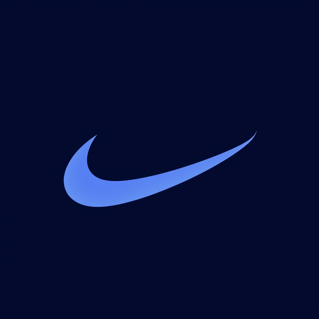 Main logo studio: simple abstract swoosh mark logo for a fintech company, gradient indigo
