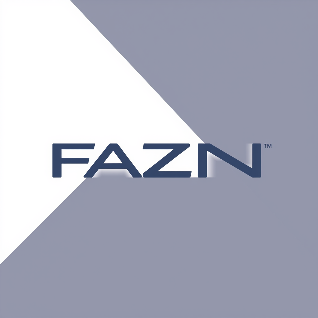 Main logo studio: FAZN. Brand that will be selling and reselling on social media platforms. Professional, clean, minimalist, customer enticing, trustworthy, business, p