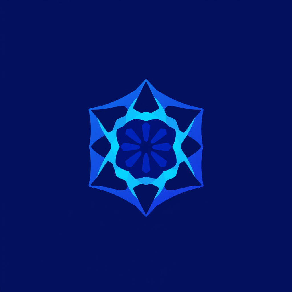 Main logo studio: abstract geometric icon logo for an AI tech startup named Nova, blue and violet Masaba lulyecho paul