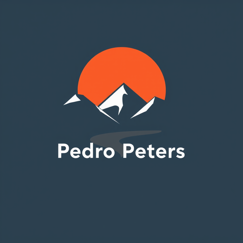 Main logo studio: VERY SIMPLE Logo - Text saying 'Pedro Peters' - who is a landscape photographer