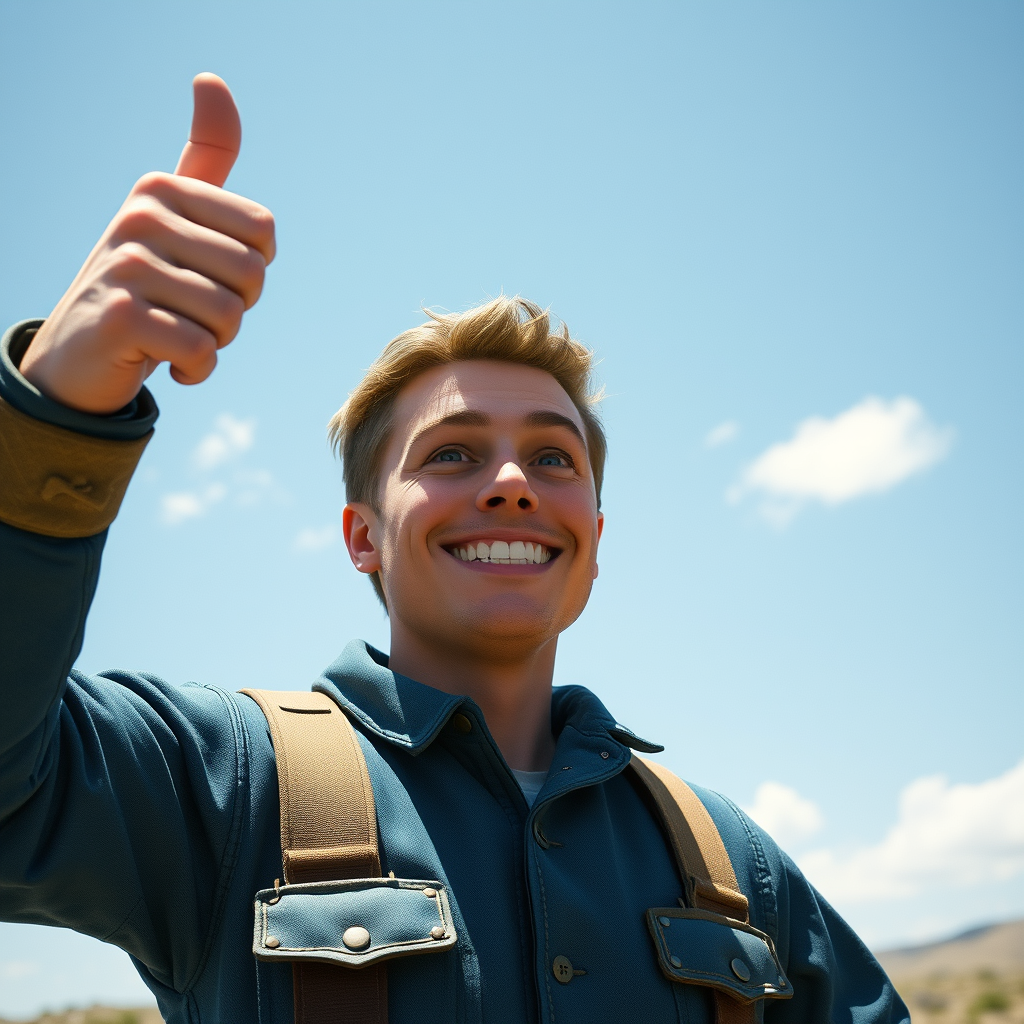 Main logo studio: the thumbs up guy from fallout