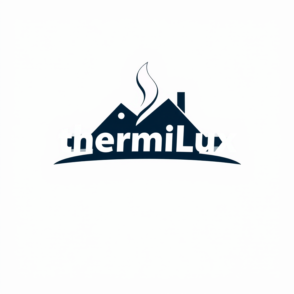 Main logo studio: tu es un expert en design et je veux que tu ne crées un logo professionnel et fancy sur la thématique de la thermique des bâtiments. le nom est thermi