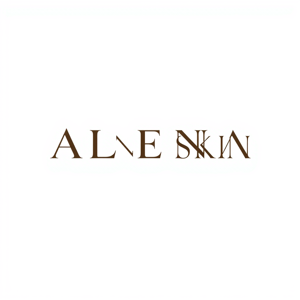Abstract Logo idea: abstract logo mark for Create an extremely elegant, luxurious minimalist logo for a high-end skincare and medical beauty brand called ALENA SKIN. Use