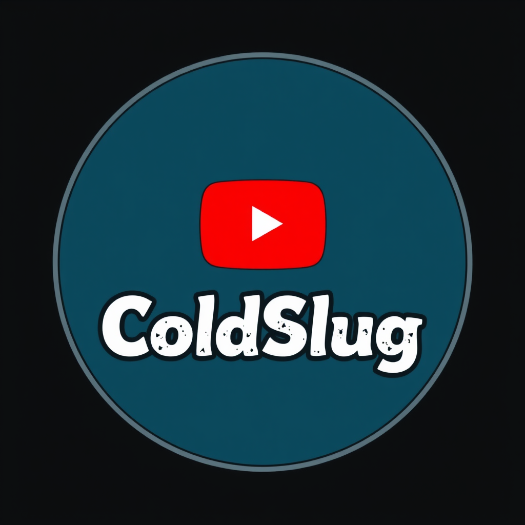 Main logo studio: Pour ma page de profile sur YouTube crée une image avec juste écrit mon pseudo ColdSlug en mode grave stylée, une autre image car là j'avais l'impress