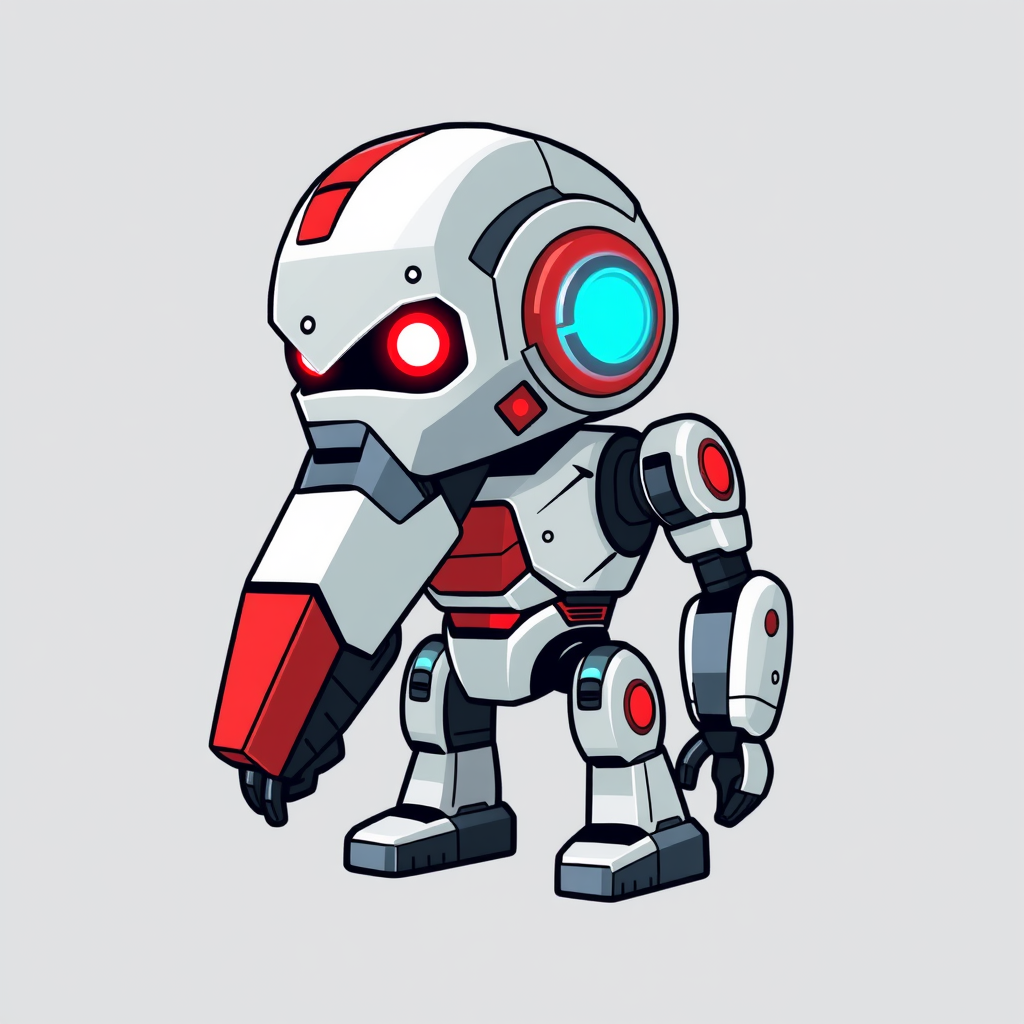 Main logo studio: LOGOAVEC UN ROBOT MBOT Y A UN Mblock S APPELLE iRON PHANTOM AVEC COULEUR GRIS BLEU ROUGE