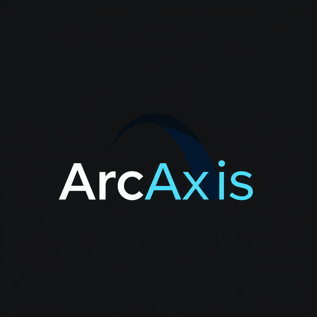 Main logo studio: Create a distinctive, premium logo symbol for ArcAxis. Use only an abstract geometric icon—NO text, NO letters, NO words, NO initials, NO typography. 