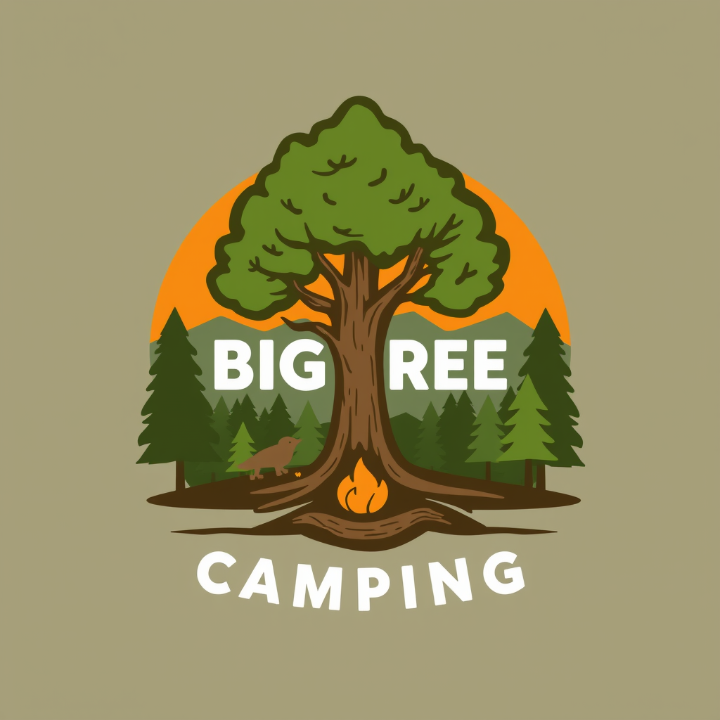Main logo studio: create a logo for a company called Big Tree Camping