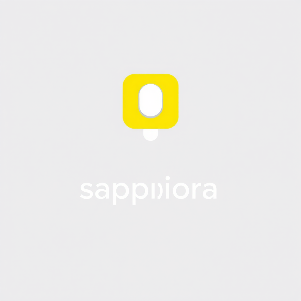 Main logo studio: Diseña un logo moderno y minimalista para “sappiora”, una app para capturar, organizar y buscar contenido digital: voz, texto, enlaces e imágenes. Cre