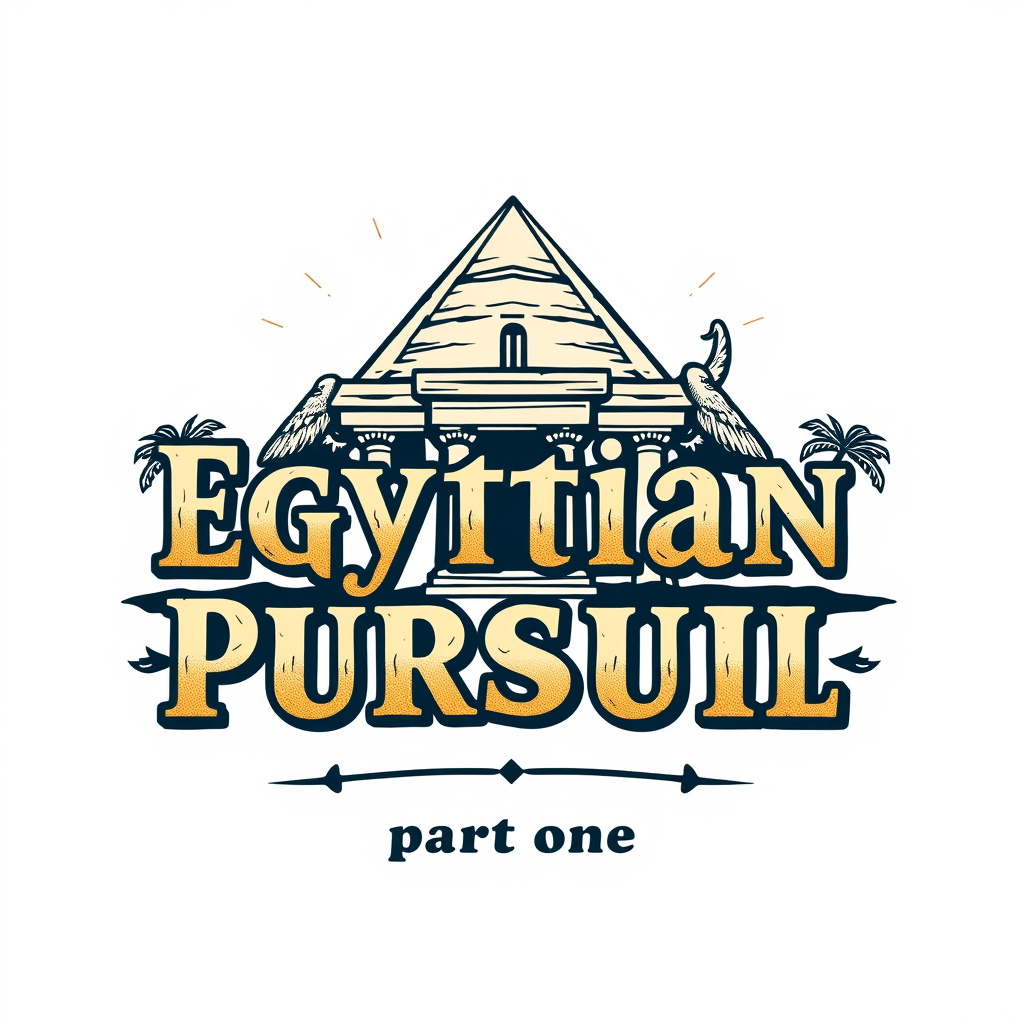Vintage Logo idea: vintage retro logo for "Egyptian pursuit" a lot of egyptian symbols from pharaonic time and nothing else. For exemple hieroglyph, temple.Etc. And afte