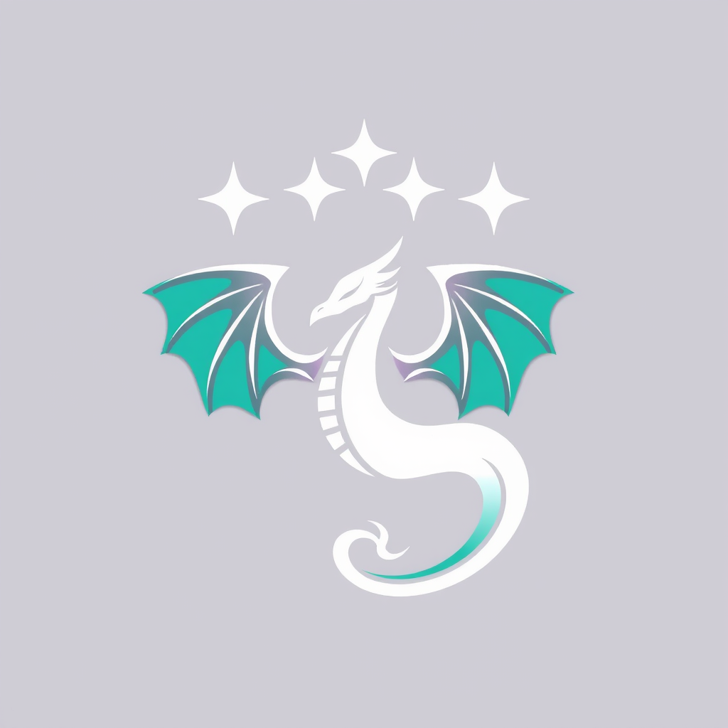 Main logo studio: Fait moi un logo avec 4 étoiles au dessus, les 2 couleurs du logo sont le blanc et le dorés et les étoiles sont seulement en doré. J'aimerais que dans