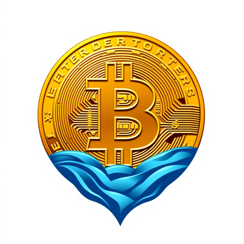 Main logo studio: Create a bitcoin 5 logo with a white background
