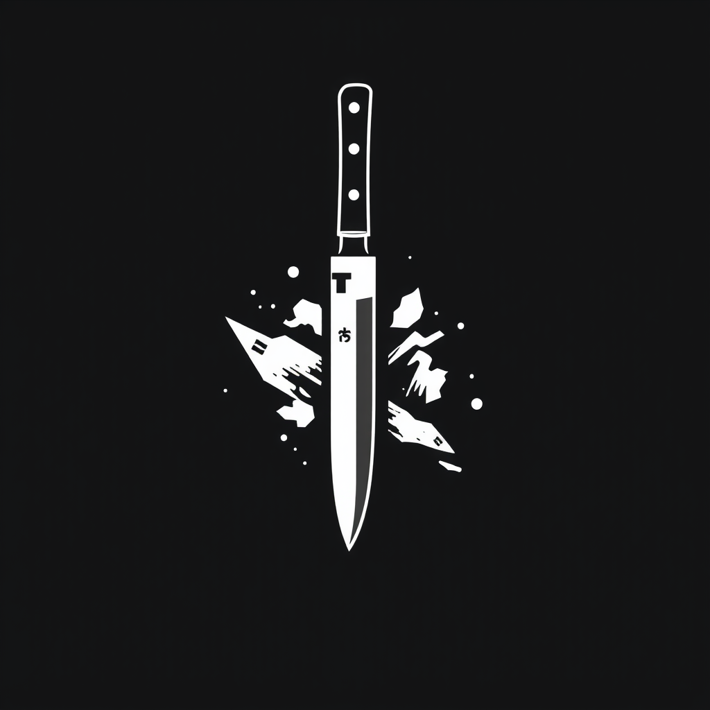 Main logo studio: Logo toko Deku, Knife and Sharpening