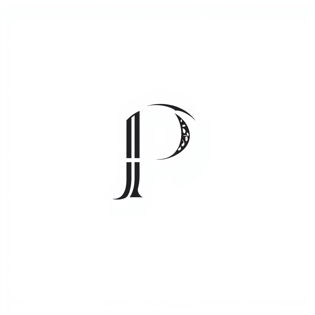 Monogram Logo idea: monogram logo combining the letters P + P + chikankari design + professional logo , elegant intertwined letterforms, flat vector logo, centered, solid