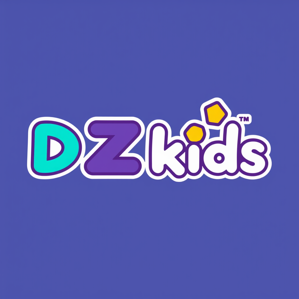 Main logo studio: Create a professional and creative logo for “DZ Kids”, a children’s education and development brand focused on learning, creativity, communication, in