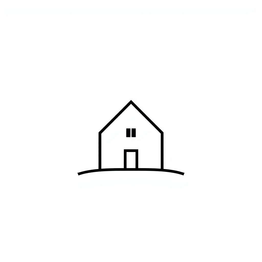 Main logo studio: } Ultra minimal architectural symbol made from 3–5 precise black lines. Abstract geometry, balanced proportions, clean negative space, white backgroun