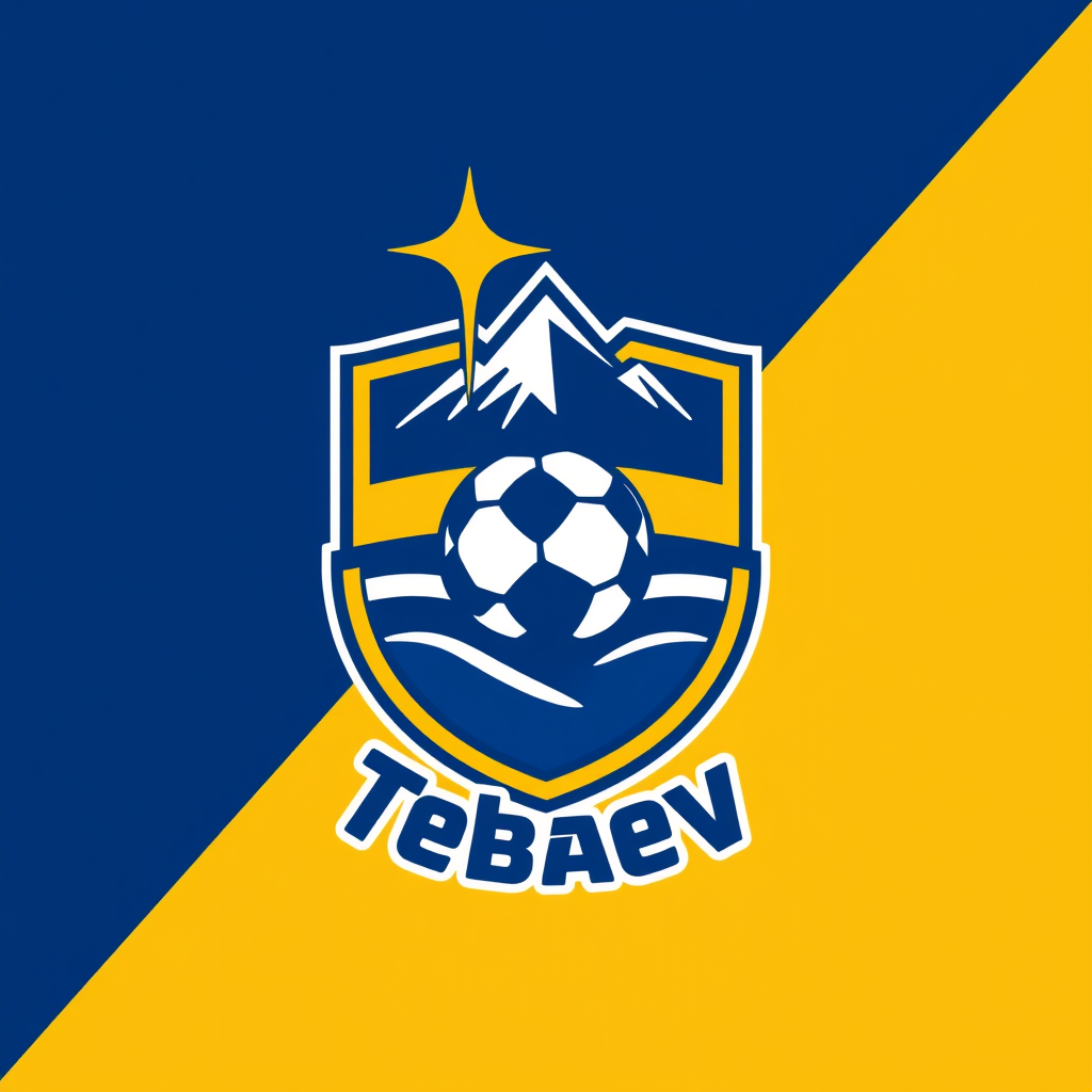 Main logo studio: Diseñame el logo de mi equipo de fútbol, en la parte superior le agregas palabra Cerro Azul, no pongas imagen de un cerro, le pones una estrella simbo