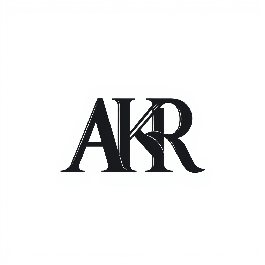 Monogram Logo idea: monogram logo combining the letters AKR, sports clothing and bags brands, it's mainly a baggage brand, a brand that creates baggage for customers spec