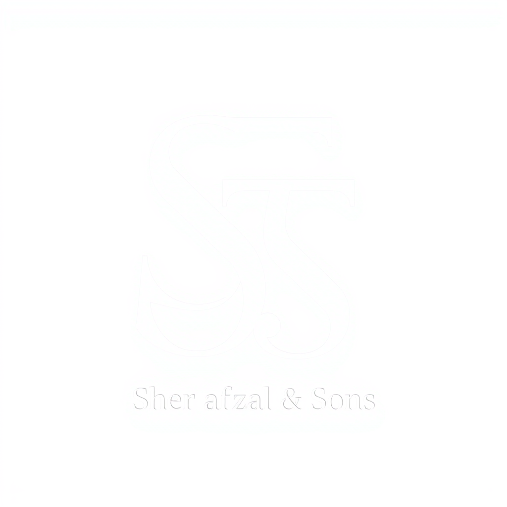 Lettermark Logo idea: lettermark logo of the letters Steel Fabracton and erection work Company name is Sher afzal & Sons company , monogram initials, elegant typographic de