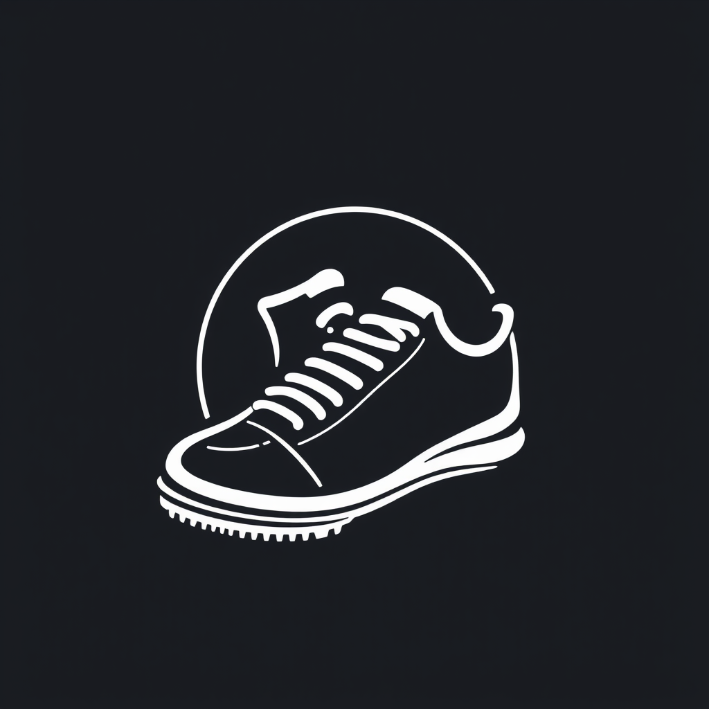 Main logo studio: Create a logo for a pair of footwear with white begron