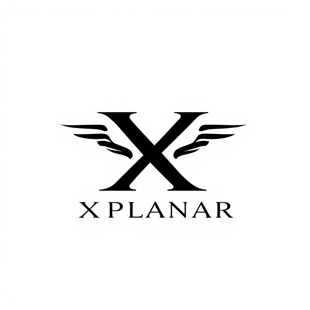 Monogram Logo idea: monogram logo combining the letters XMotion XTS XPlanar , elegant intertwined letterforms, flat vector logo, centered, solid white background, high co