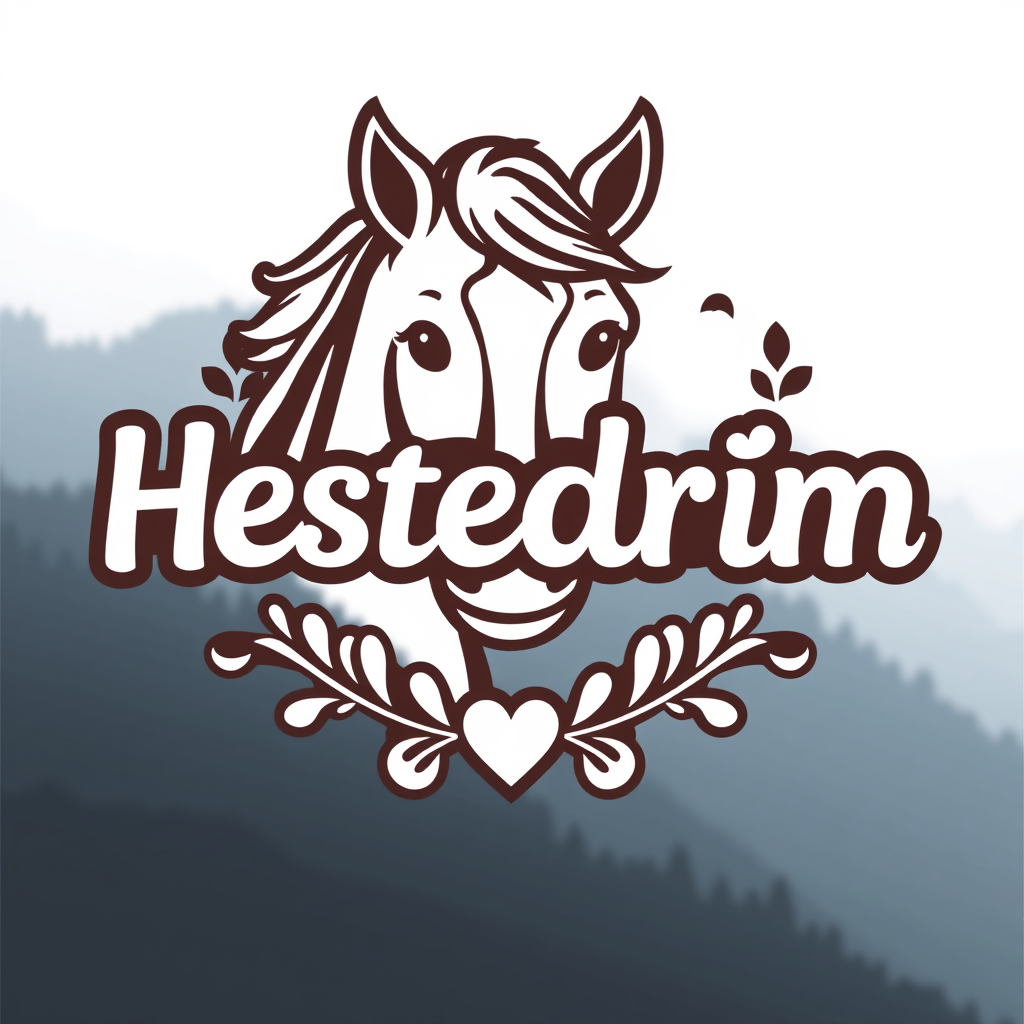 Main logo studio: The brands name is norwegian and is called "Hestedrøm" and i want the logo to be cute and fancy. I'm selling horse stuff so it's horse related!🐴🇳🇴